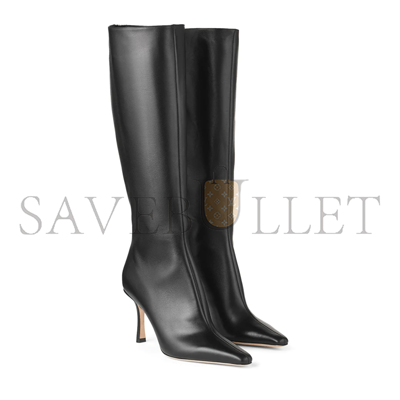 Ji*y Ch* agathe knee boot 85 black calf leather knee-high boots agathekb85ltc